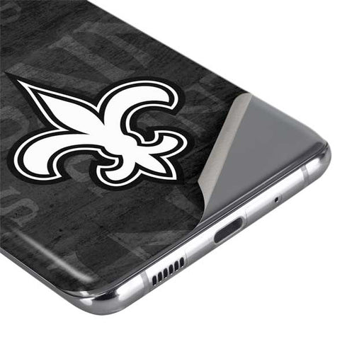 NFL New Orleans Saints Black & White Galaxy S20 Ultra 5G Skin